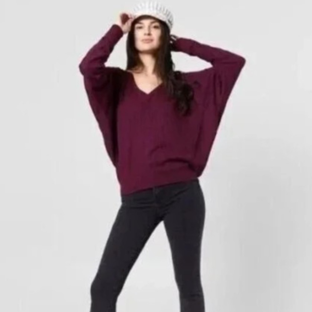 Free People Santa Clara Mulberry Thermal Long Sleeve Top Size XS